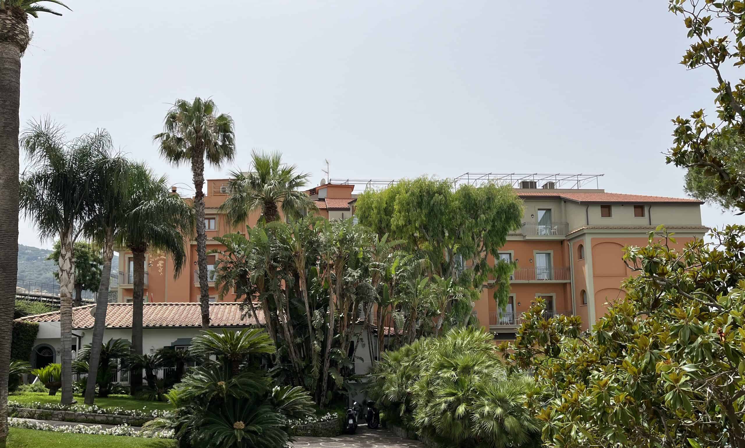 A side view of the Grand Hotel Ambasciatori, one of the hotels in Sorrento