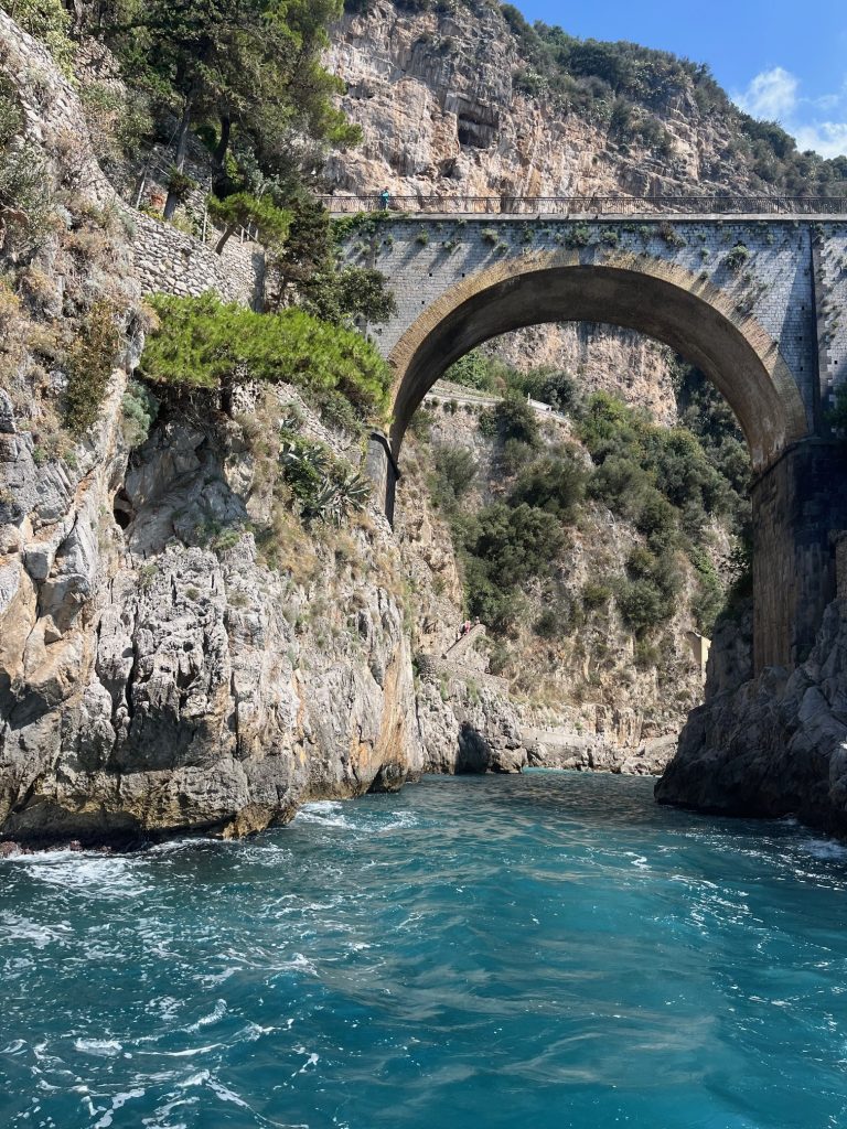 A view of Fiordo Di Furore from a boat