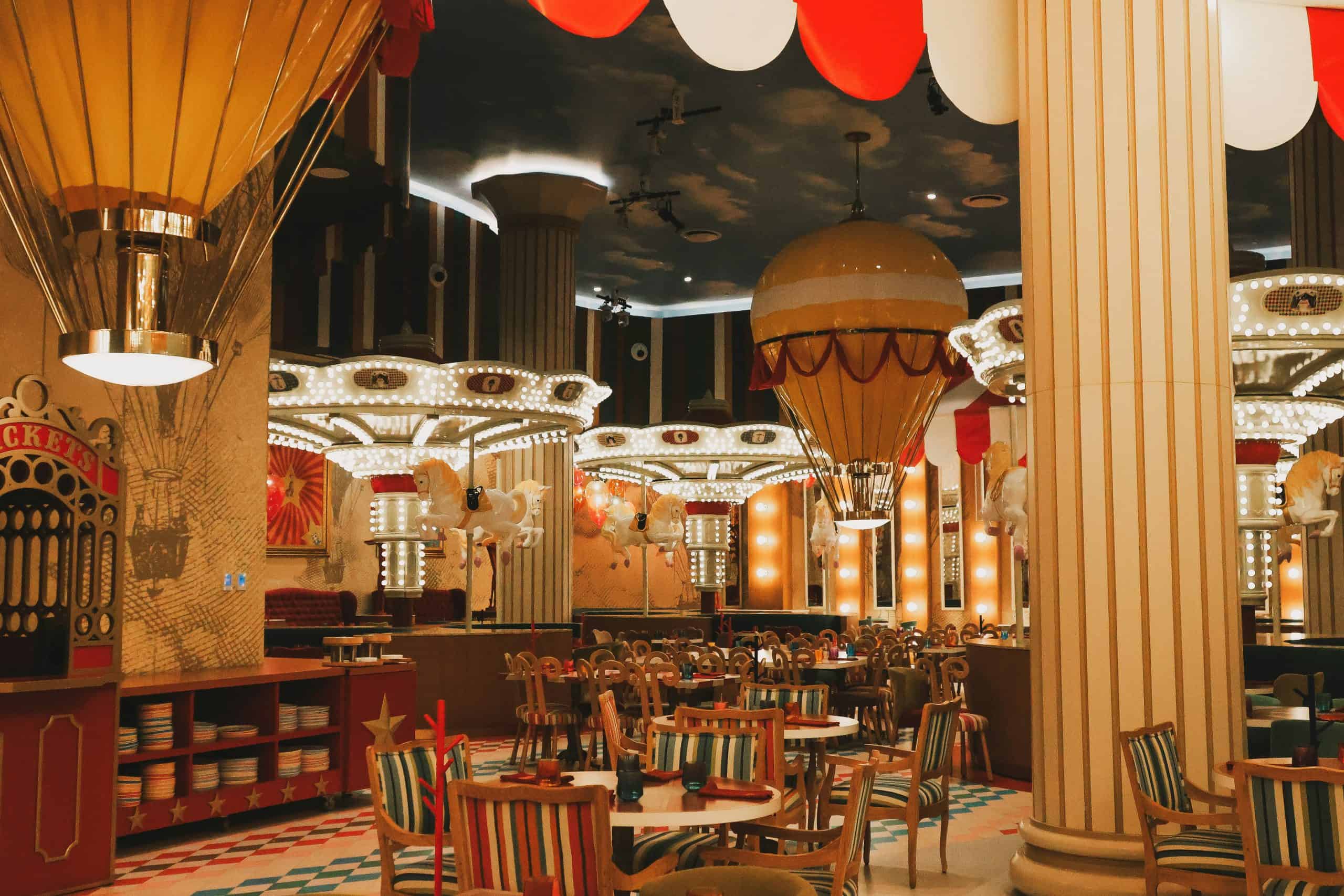 restaurant with balloons