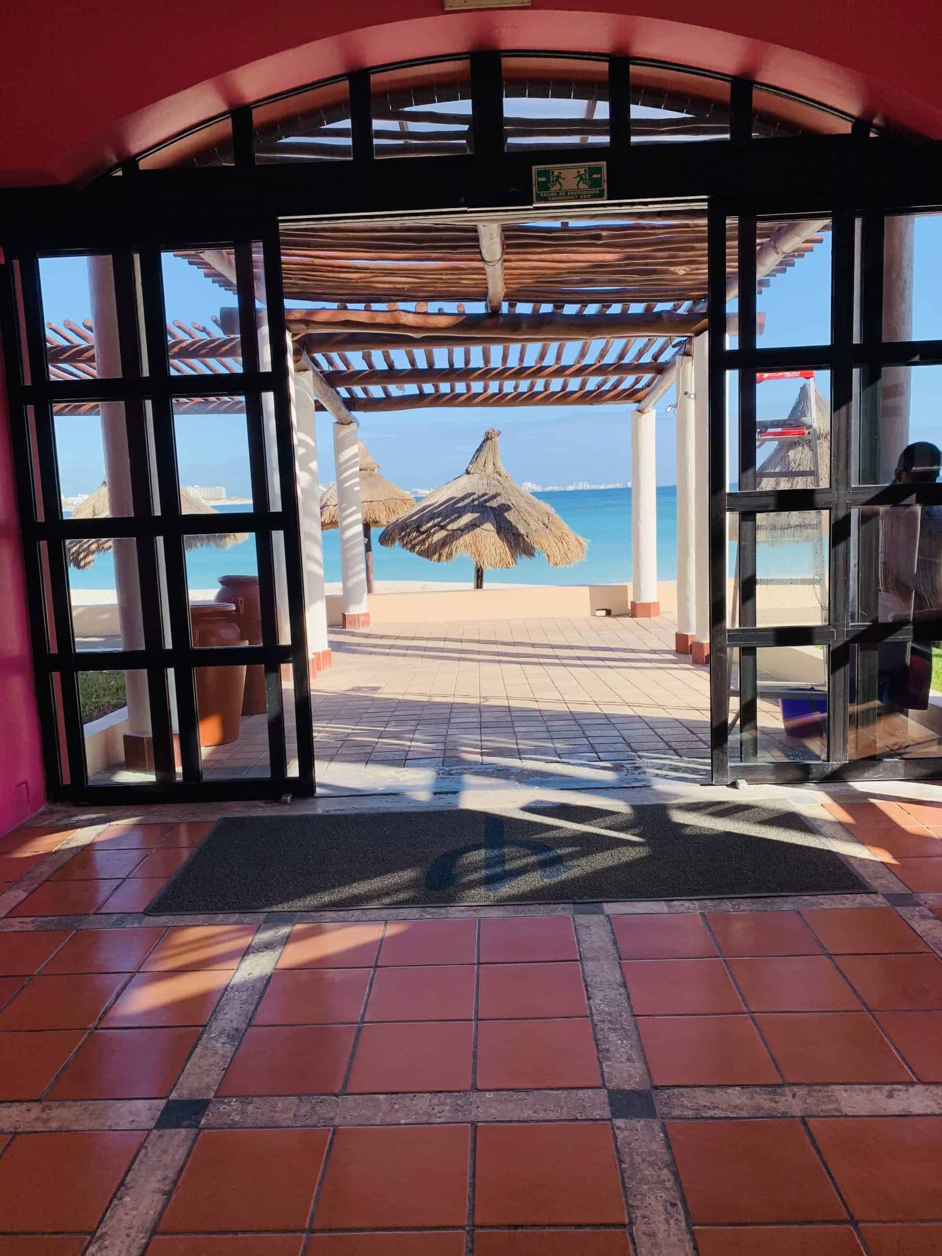 View of a palapa on a beach at Club Med Ixtapa