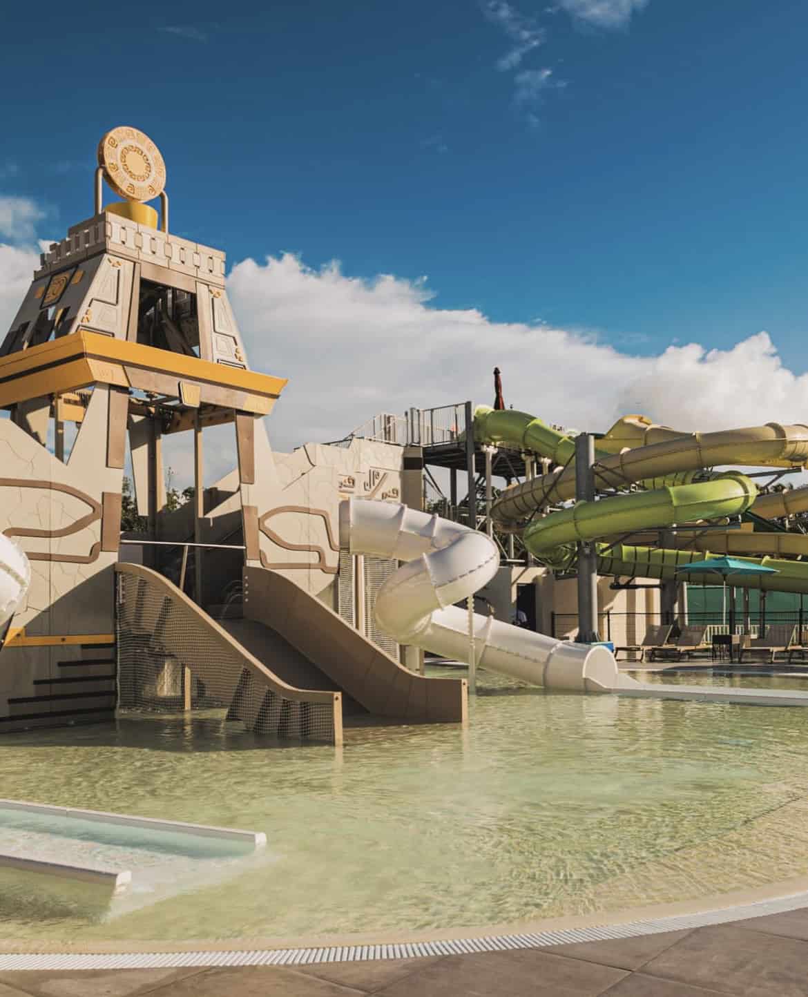 waterpark with waterslides