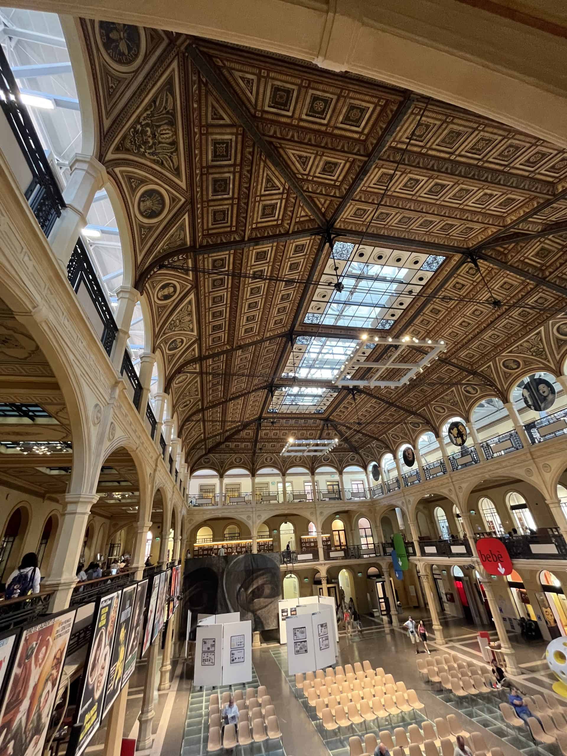 Ceiling of the main library in Bologna