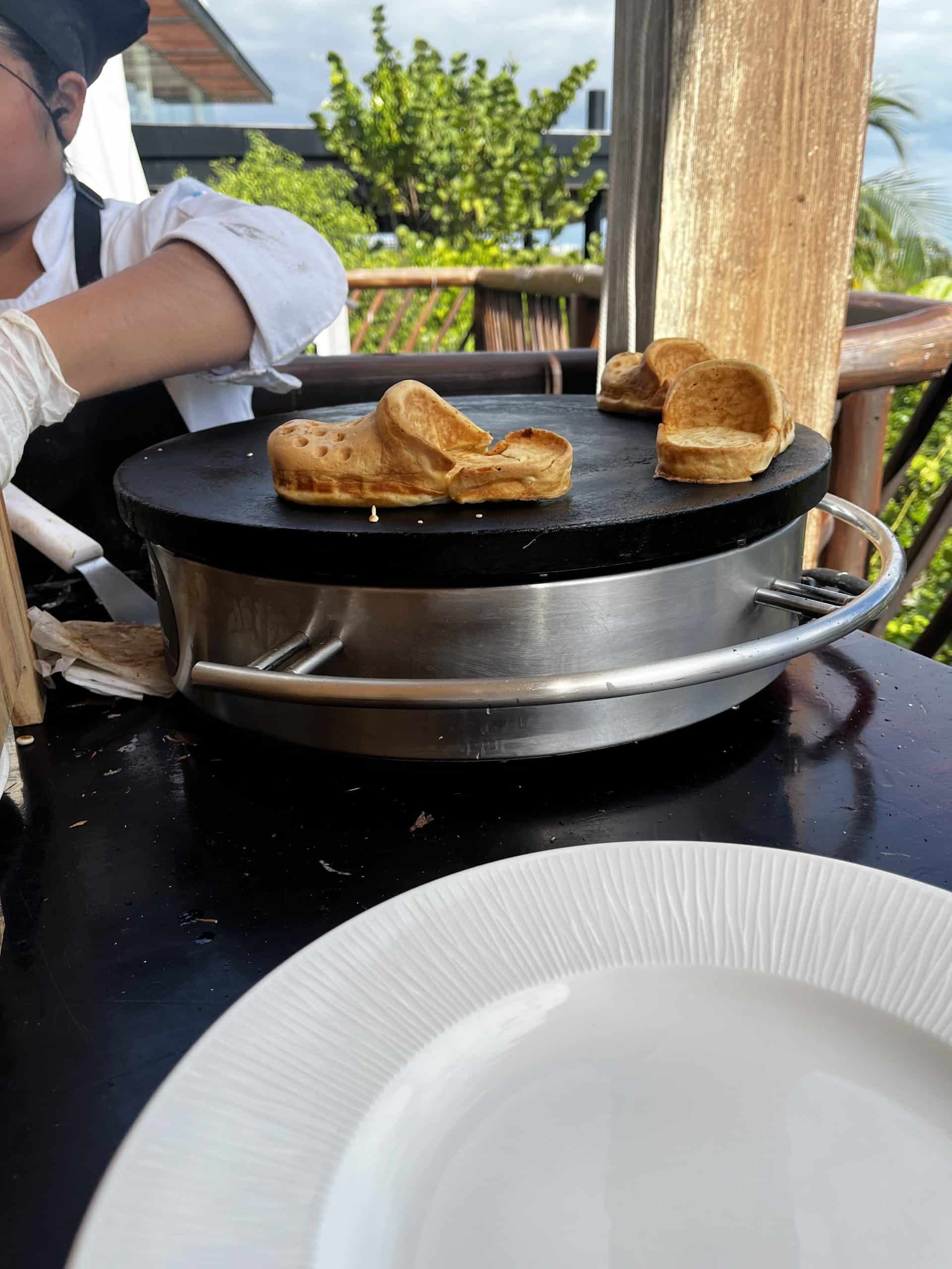 Waffles in the shape of shoes