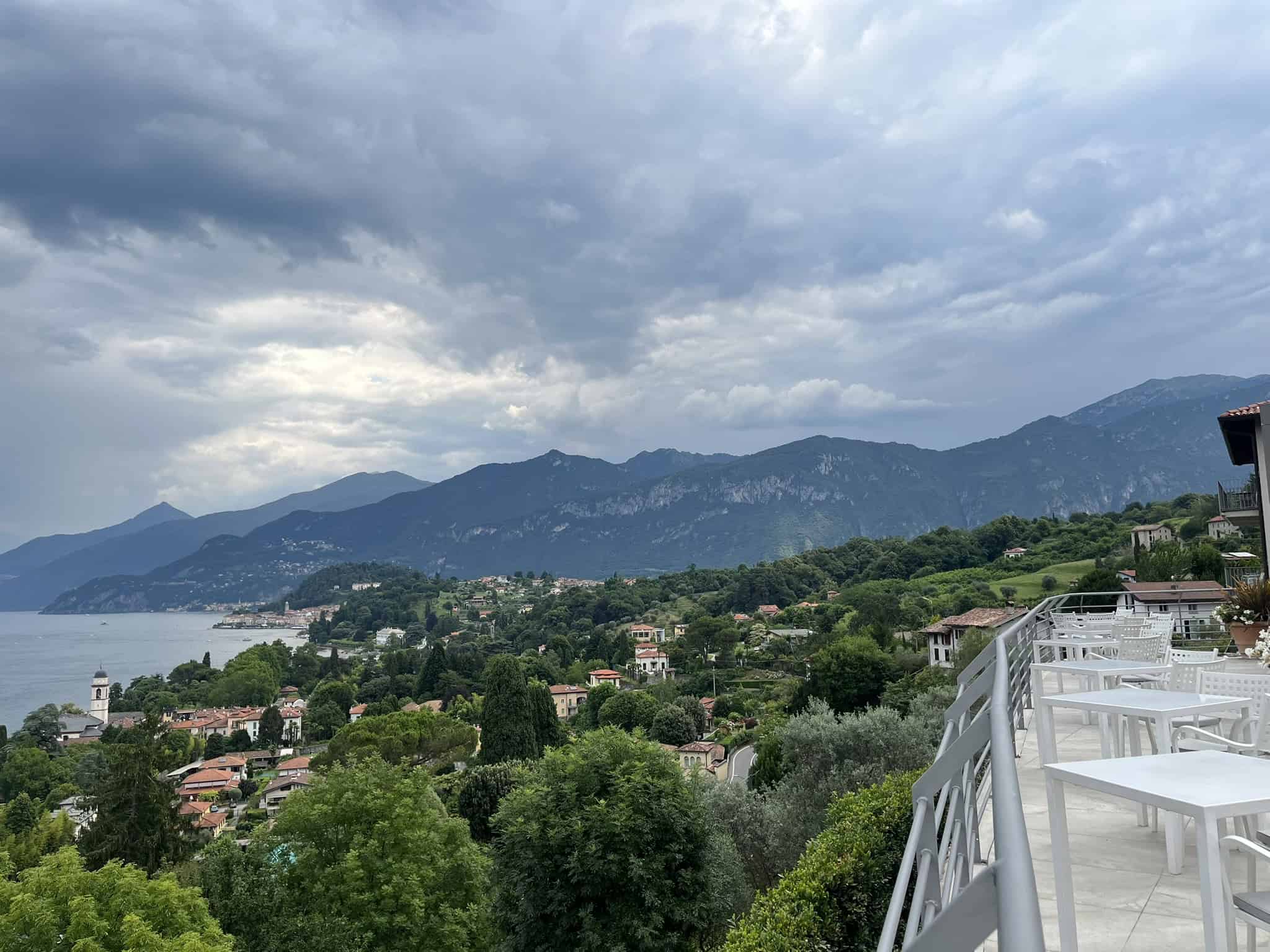 Terrace view from the hills over Bellagio
