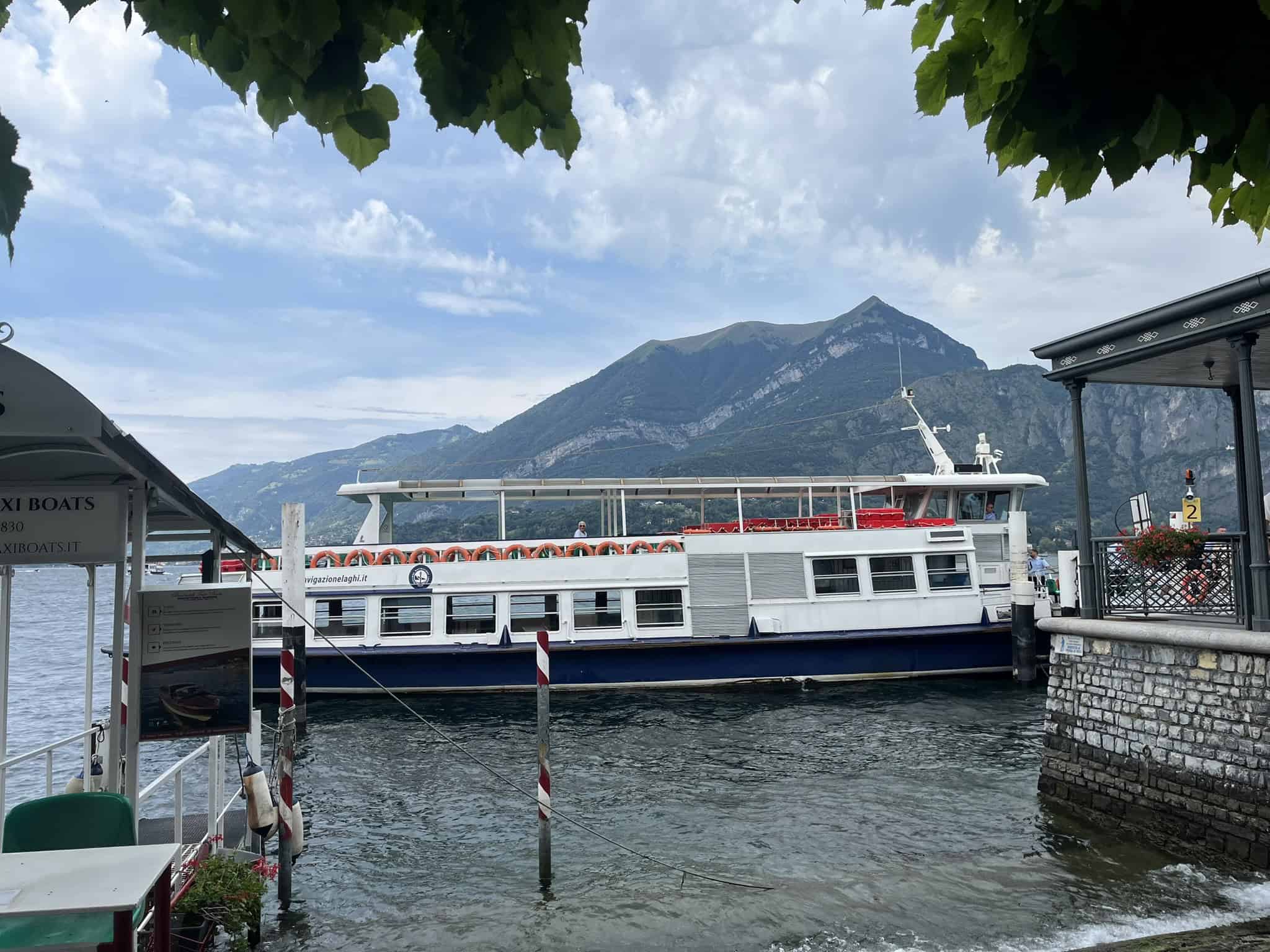Ferry with passengers on a lake